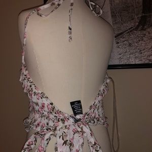 Floral Halter Crop Top